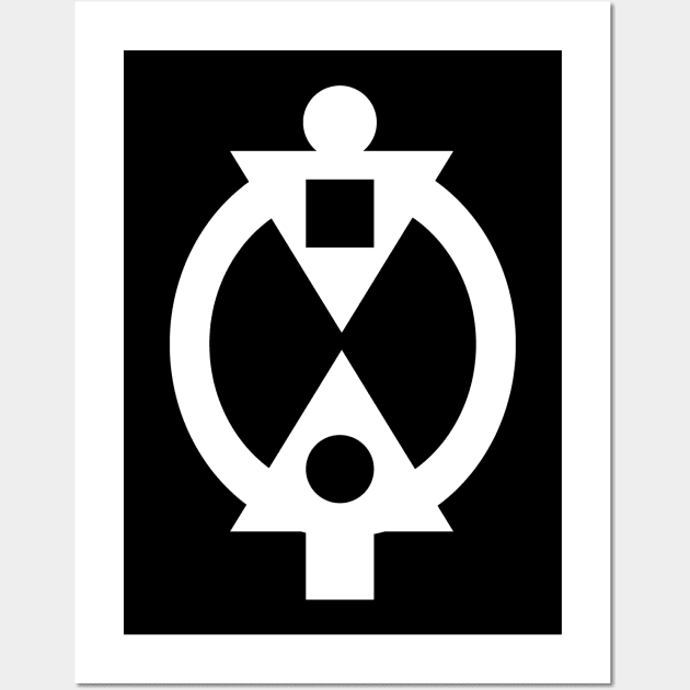 Boa Me Na Me Mmoa Wo adinkra symbol Wall Art by Juliet & Gin